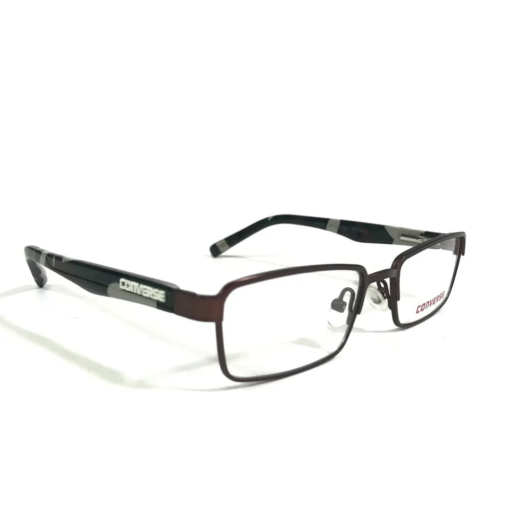 Converse Kids Eyeglasses Frames K012 BROWN Rectangular Full Rim 47-16-125